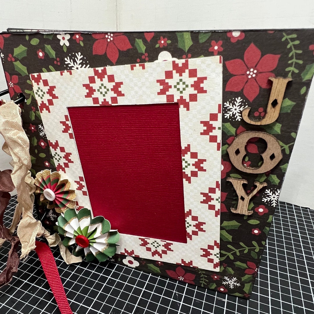 Christmas Scrapbook Chipboard Mini Album Etsy