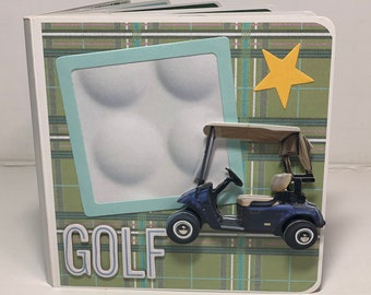 Golf scrapbook chipboard golf mini album