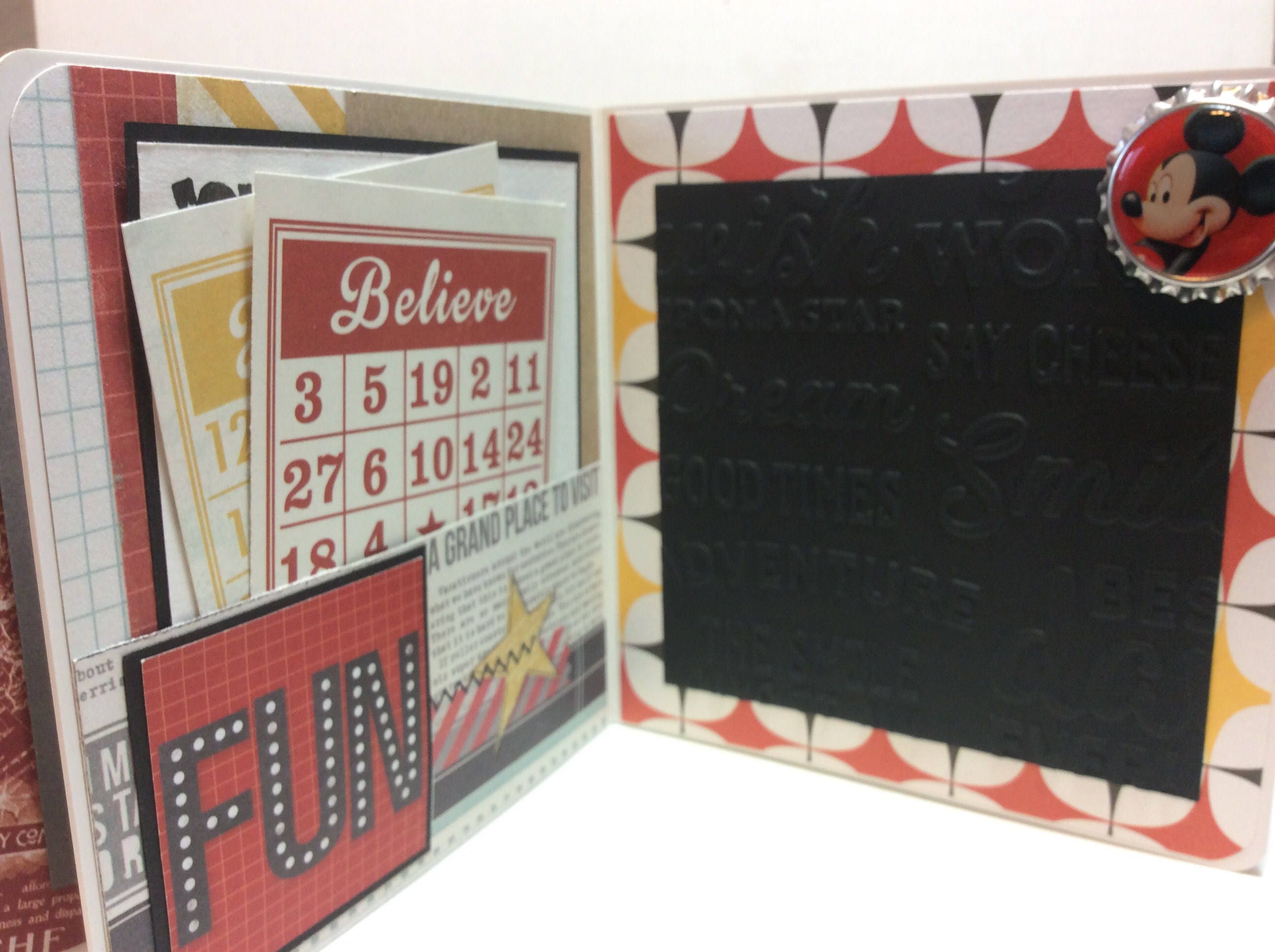 Disney Scrapbook Premade Pages Chipboard Scrapbook Mini Album Mickey ...
