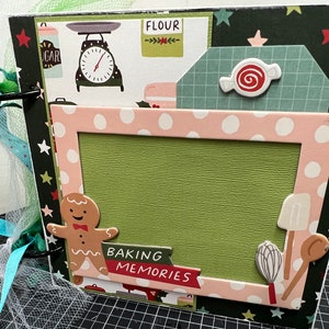 Christmas Scrapbook chipboard mini album Recipe Book