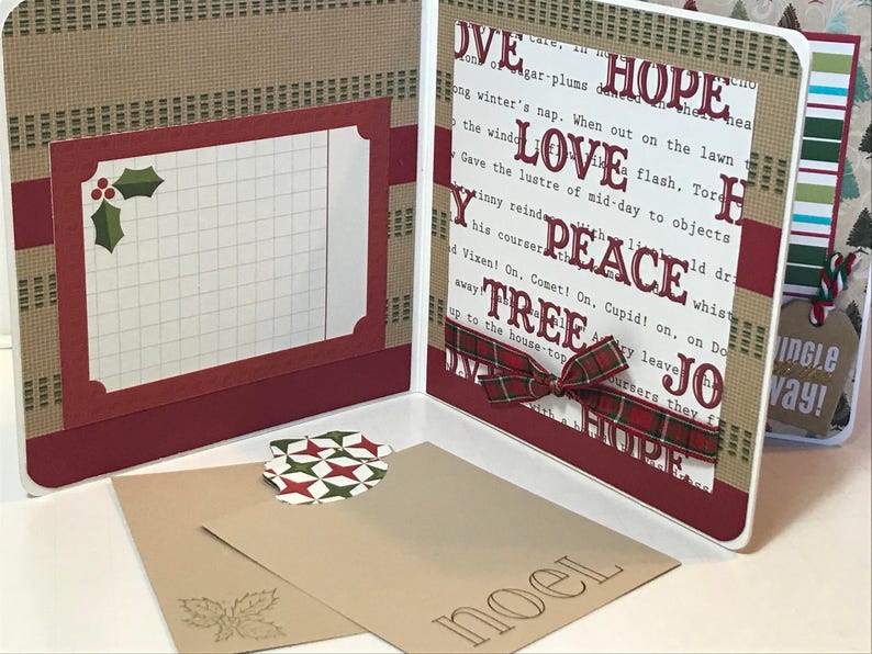Christmas Scrapbook Premade Pages Chipboard Book 5 X 5 - Etsy