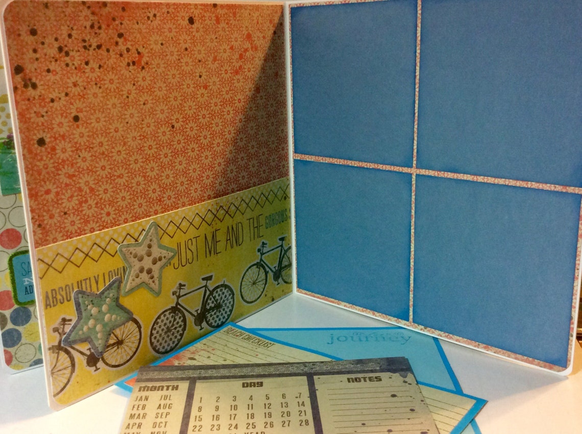 Vacation Scrapbook Premade Pages Chipboard Hawaii Beach Mini Album - 8 ...