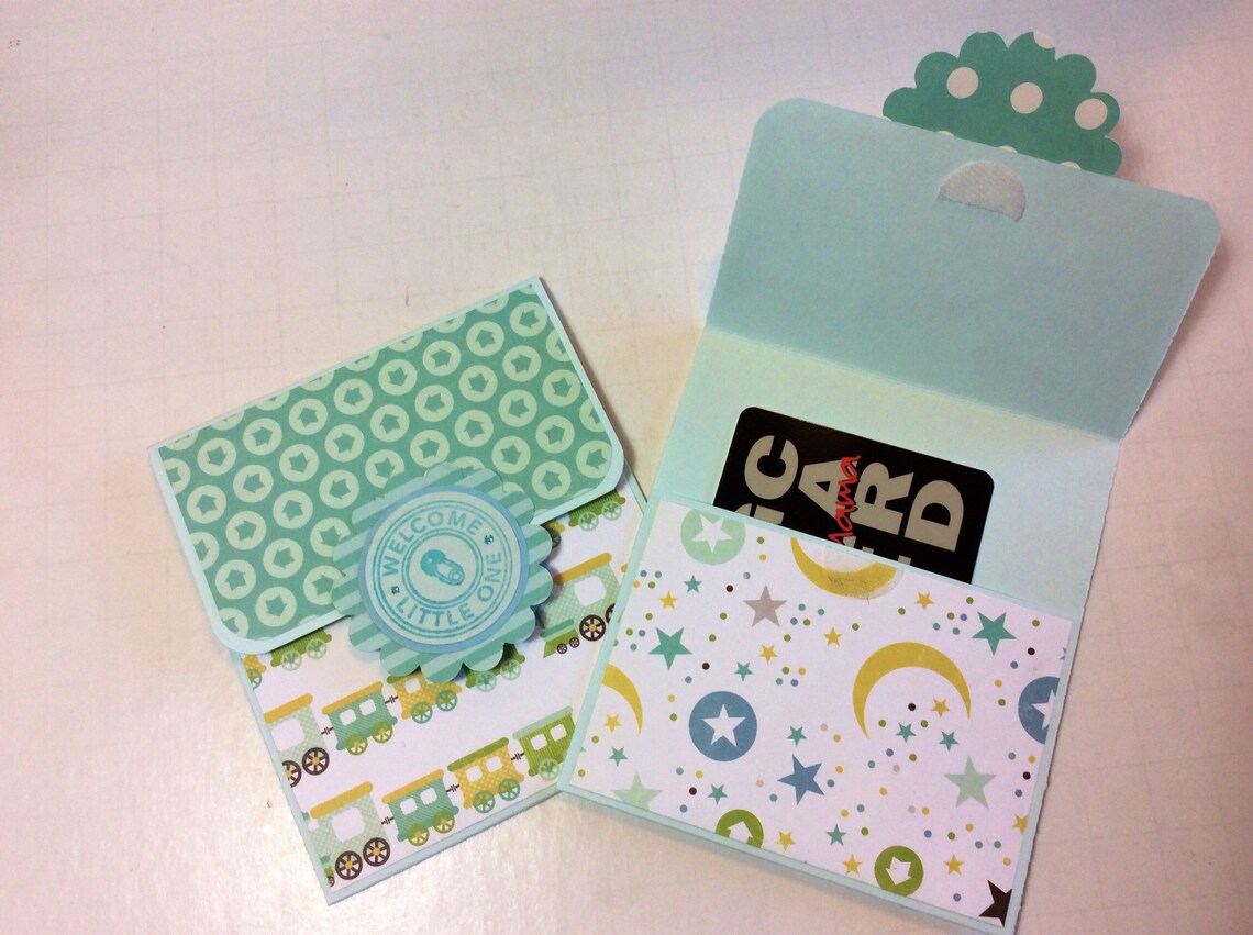 Two Baby Gift Card Holders Baby Shower, Baptism, Baby Boy Etsy