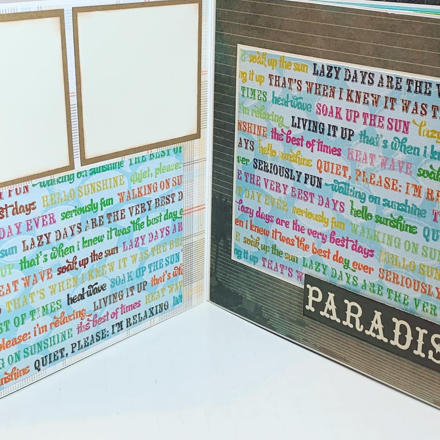 Vacation Scrapbook Premade Pages Chipboard Hawaii Beach - 8 X 8 Summer ...