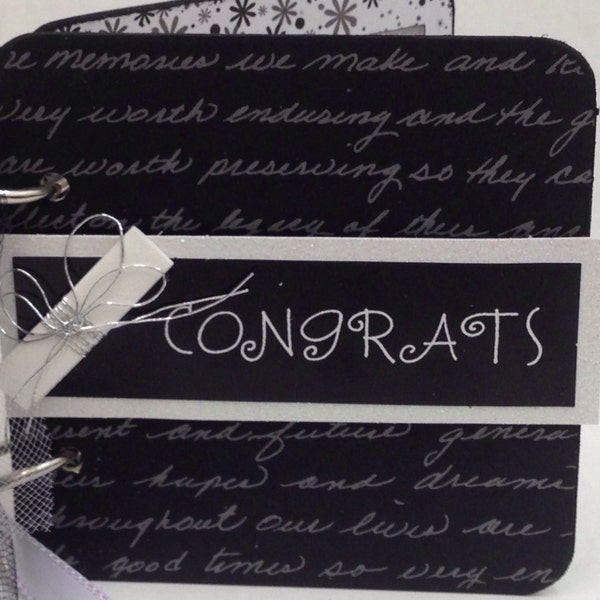 Graduation giftcard holder black and white Hats off to the Grad