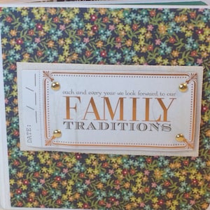Family scrapbook premade pages chipboard book- 5 x 5 mini album memories