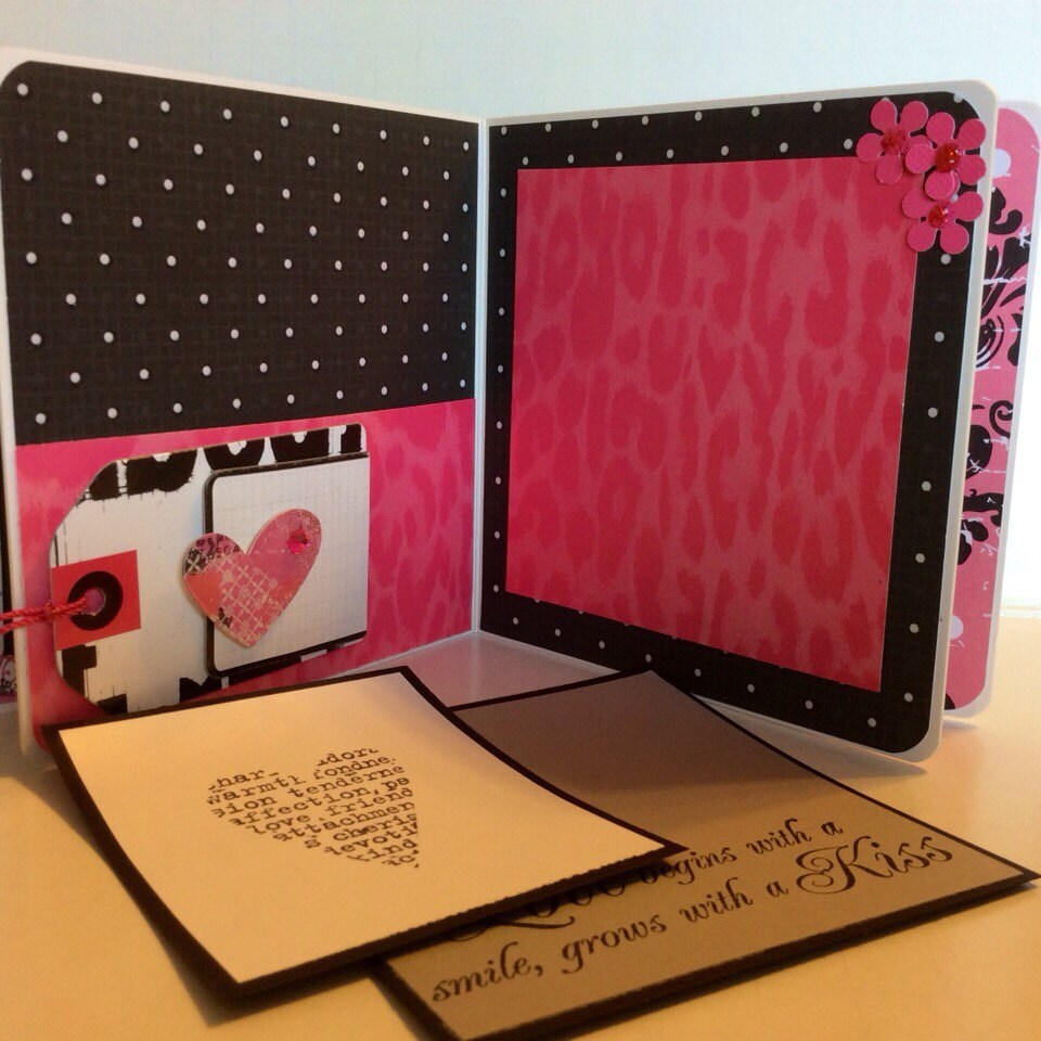 Love Scrapbook Premade Pages Chipboard Book- 5 X 5 Scrapbook Album Kiss ...