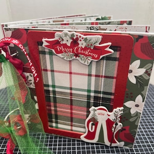 Christmas Scrapbook chipboard mini album