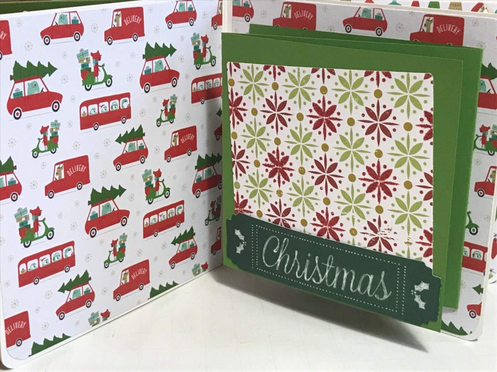 Christmas Mini Album Scrapbook Premade Pages Chipboard Book- 5 X 5 ...