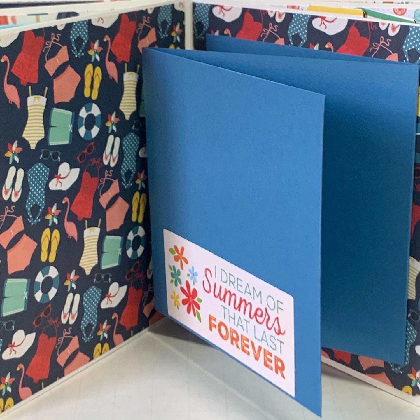 Summer scrapbook Premade pages chipboard book 5x5 album | Etsy