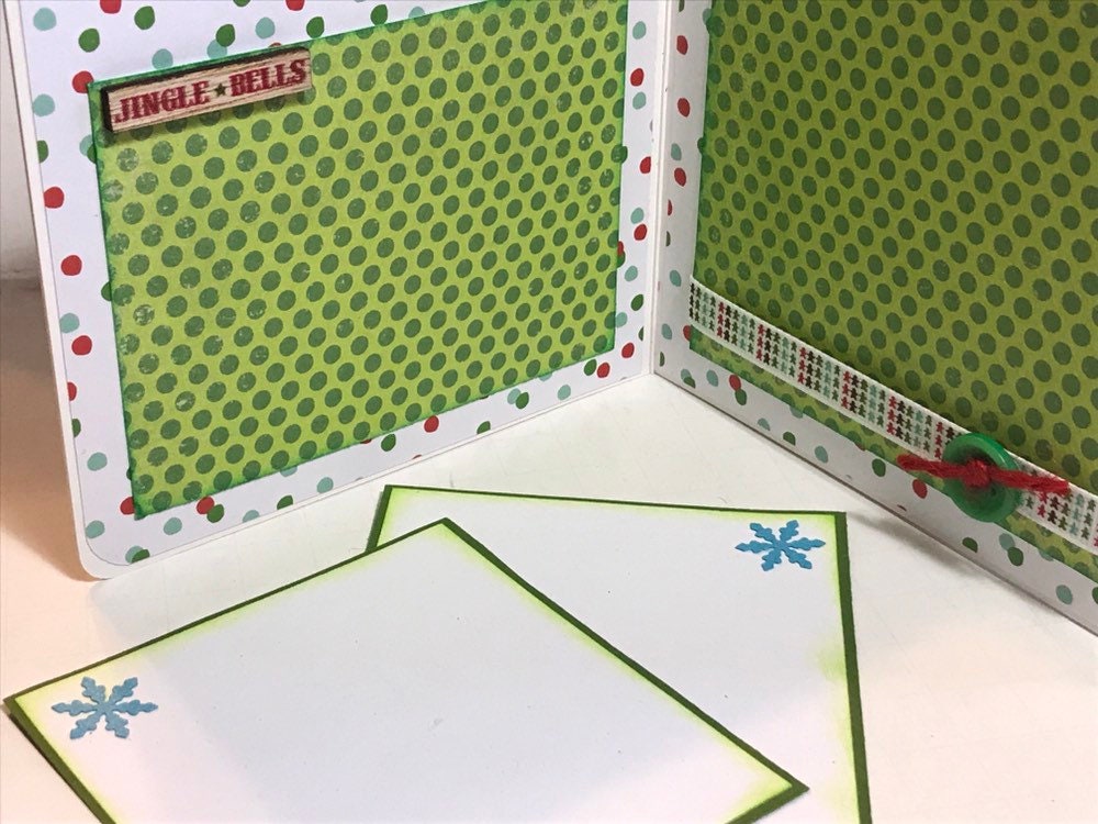 Christmas Mini Album Scrapbook Premade Pages Chipboard Book- 5 X 5 ...