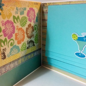 Vacation Scrapbook Premade Pages Chipboard Hawaii Beach Mini Album - 8 ...