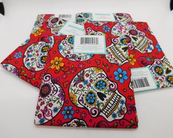 5 Day of the Dead fat quarters