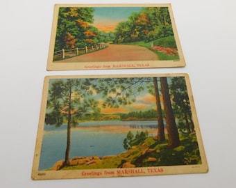 Set di 2 cartoline vintage.
