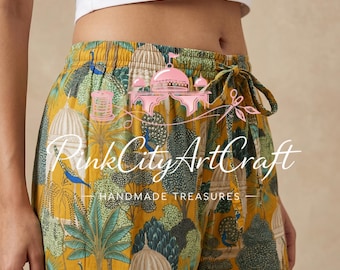 Baumwolle Pyjamahose: Weiche Pyjamahose mit Taschen Nachtwäsche