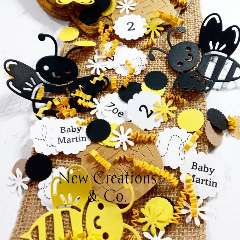 300 Personalize Bumble Bee Confetti Birthday Baby Shower