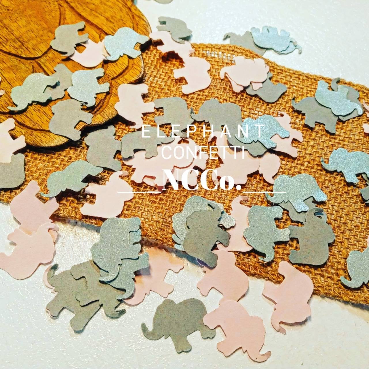 200 Elephant Confetti Jungle Baby Shower Decorations Elephant Birthday Party Decor