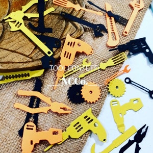 Construction Tool Confetti: 100-Piece Birthday Party Decorations