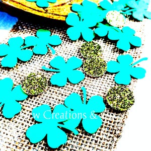 250 St Patrick Clover and Gold Coin Confetti/ Table Confetti / Birthday / Wedding