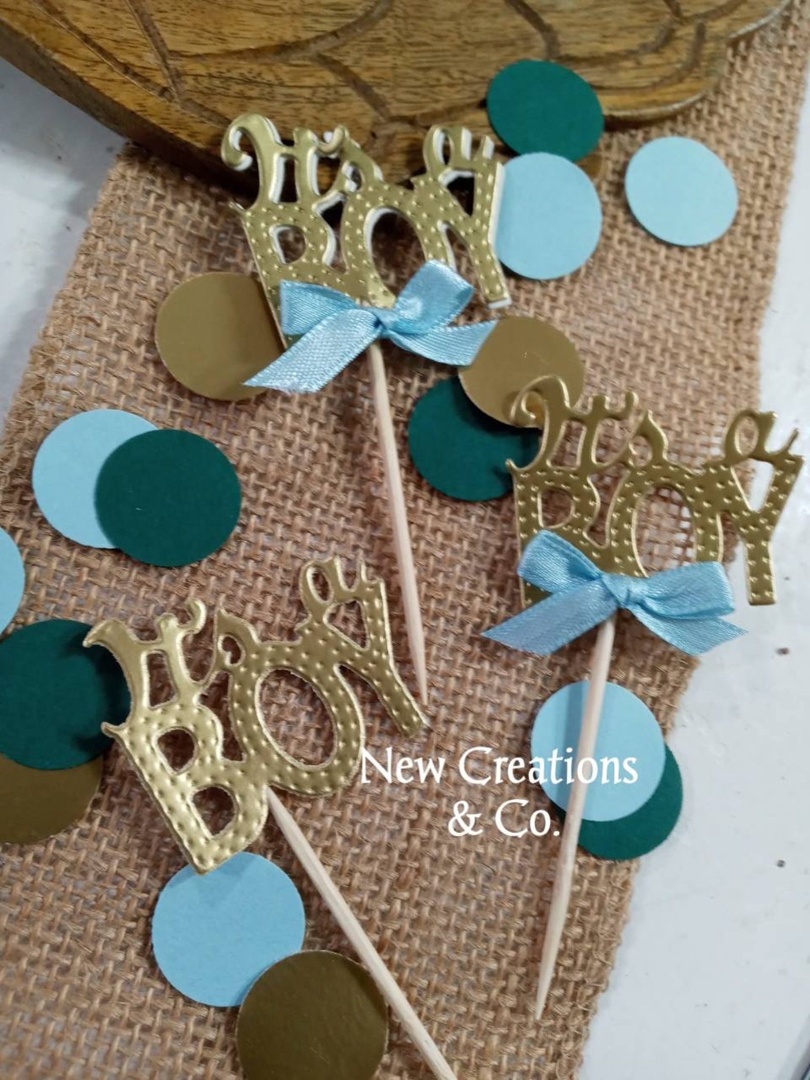 12 It's a Boy Cupcake Toppers Gender Reveal Boy Baby Etsy