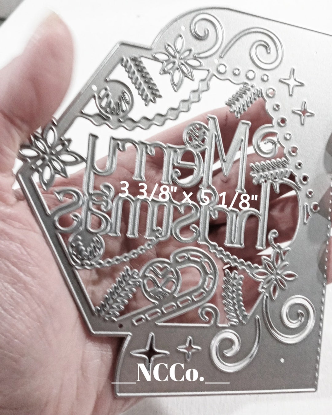 Merry Christmas Metal Die Cut, Christmas Die, Scrapbooking, Card Making