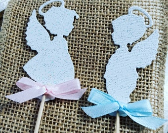 Baptism Cupcake Toppers 12 CT, Christening Party Decor, Baptism, Party Decorations, Boy or Girl