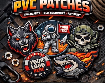 Custom 3D PVC Patches | Personalized Logo, Waterproof