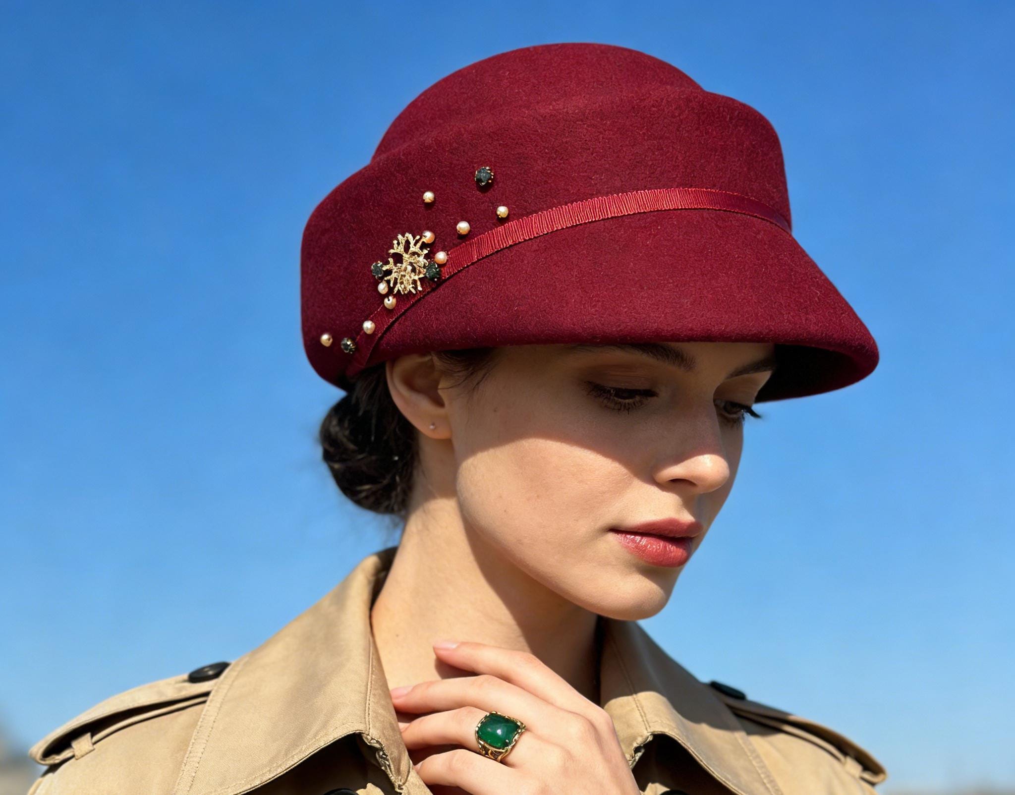 ladies red dress hats for Women please read the size
