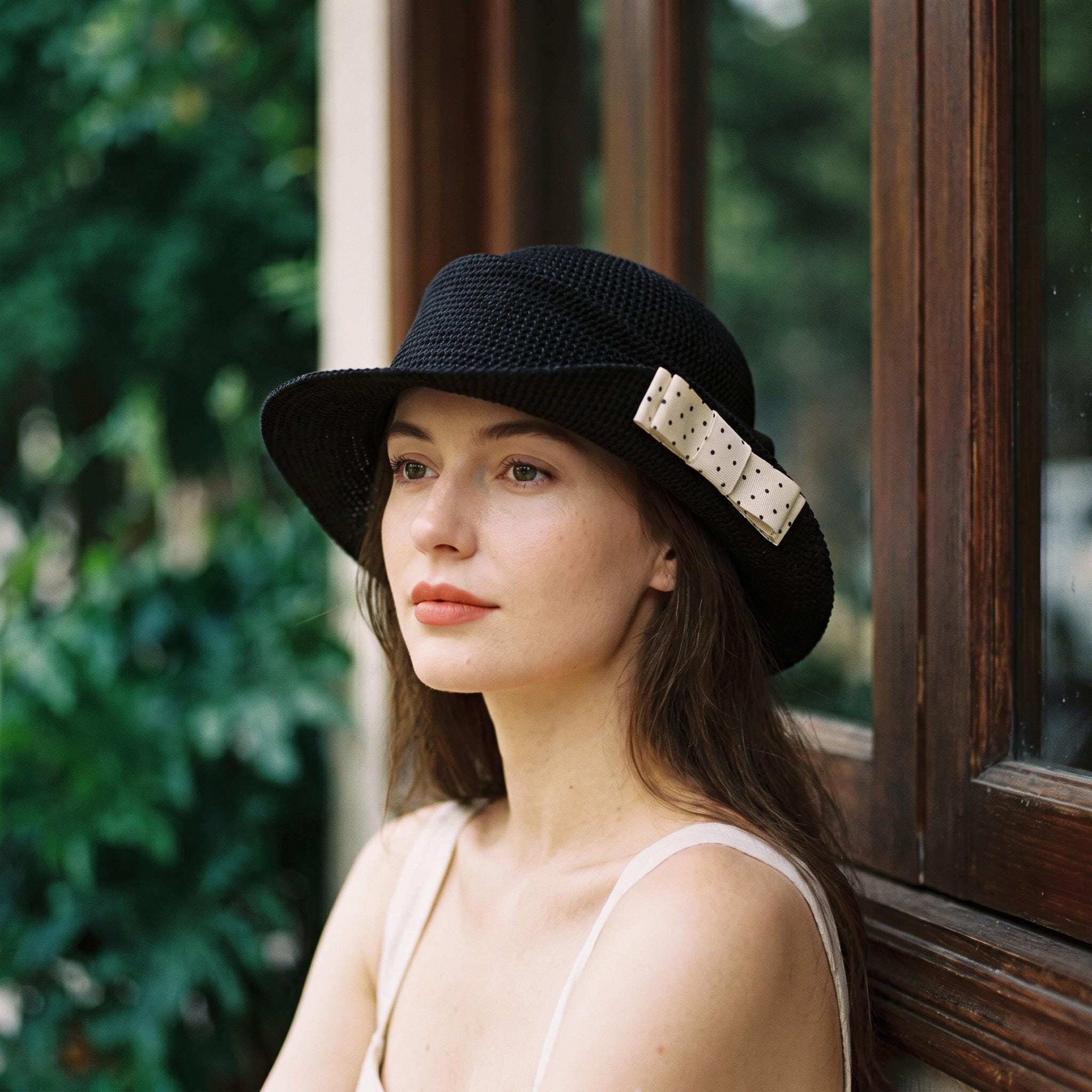 Straw Polka Dot Hat - Etsy