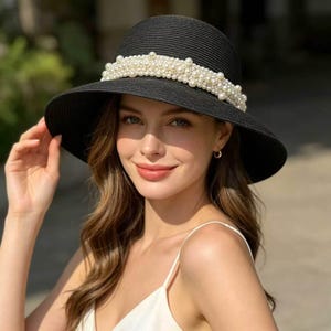 White Pearls Fedora - Etsy display picture 2