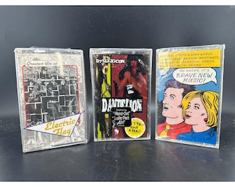 Lot of 3 Vintage Audio Cassettes Electric Flag Dandelion Sealed - 056 (51)