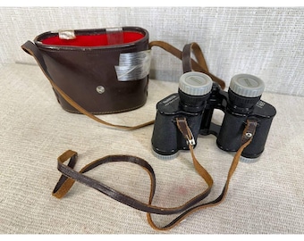Vintage Yashica 8x30 Binoculars Fully Coated Optics Leather Case 015-2