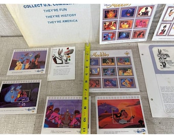 Disney Aladdin & Bugs Bunny Commemorative Stamp Collection Lot 015-2