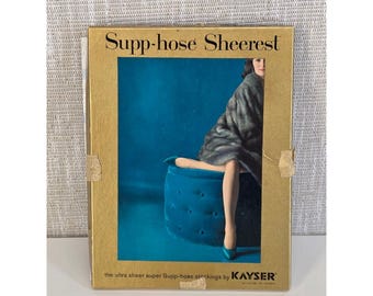 Vintage Supp-hose Sheerest Kayser Support Stockings 3 Pairs Medium 051/014