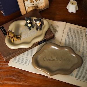 Ceramic Cloud Tray: Whimsical Home Decor, Jewelry Holder