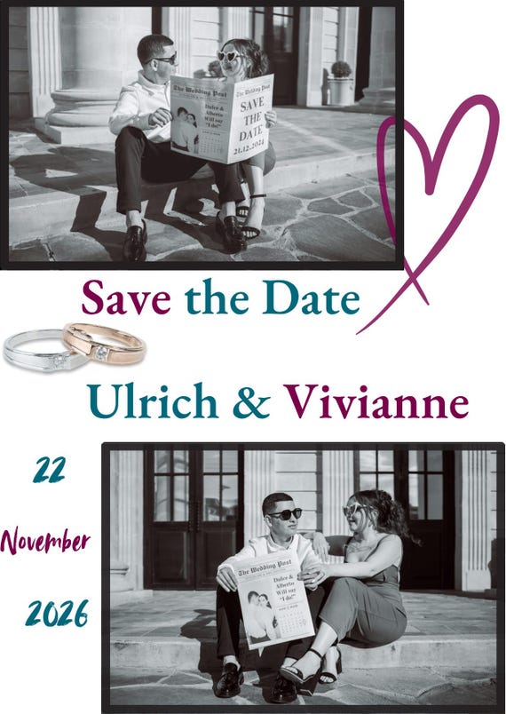 Save the date digital card bundle