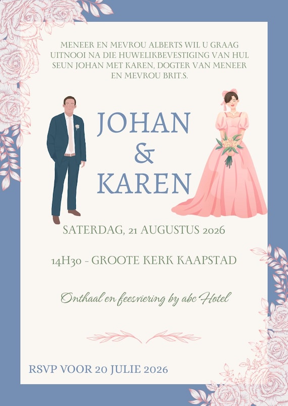 Digital wedding invitation bundle
