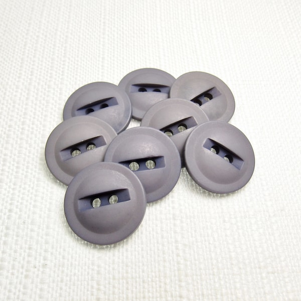 Dusty Violet-Gray: 3/4" (19mm) Light Purple Buttons • Set of 8 Vintage New Old Stock Matching Buttons