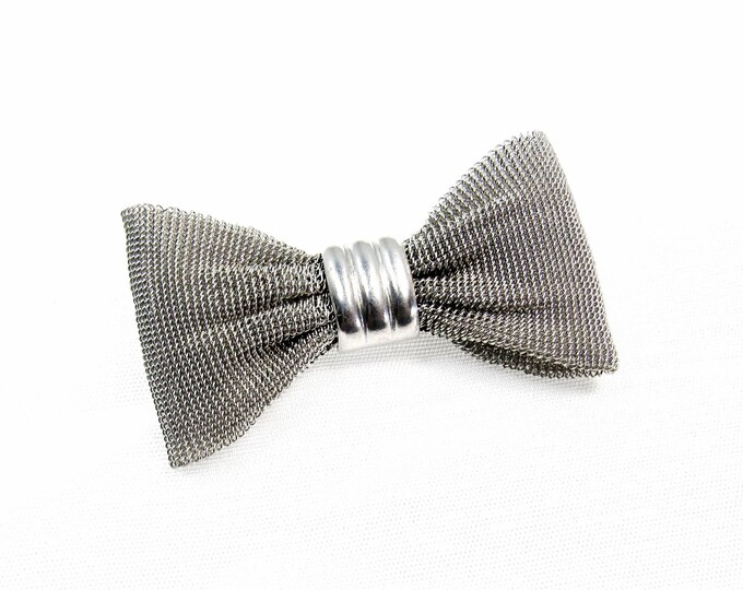 Metal Mesh Bow Button: Large 1-3/4
