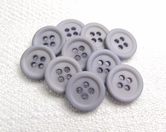 Pale Heather Matte: 1/2" (13mm) Light Purple Buttons • Set of 10 Vintage New Old Stock Matching Buttons