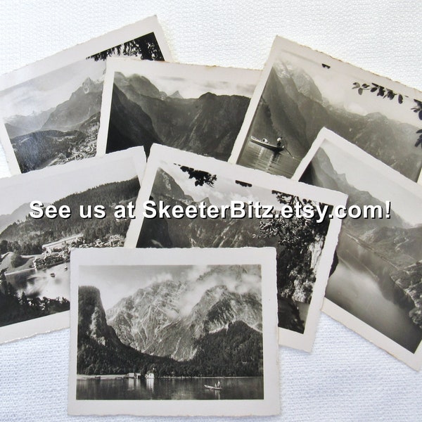 Hans Huber Photos: WWII-Era, Various Locations • Set of 7 Original Photos for the Tourist Trade, All Included As Shown