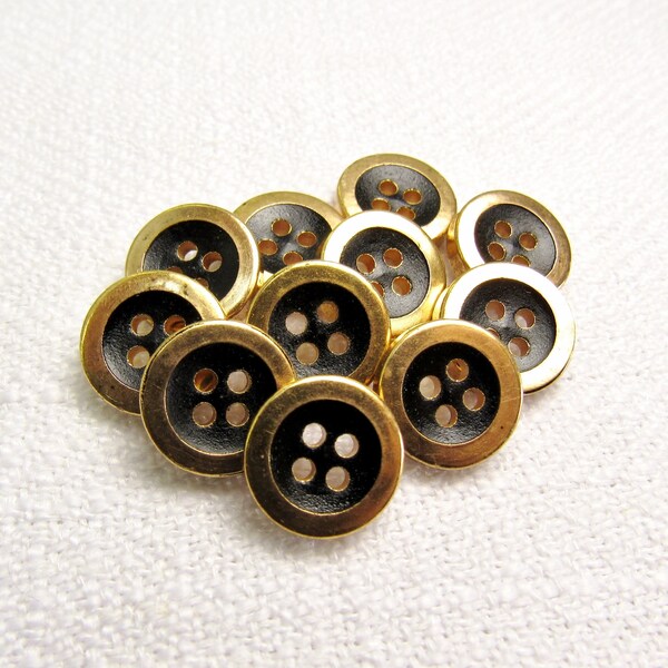 Black Gold Buttons - Etsy
