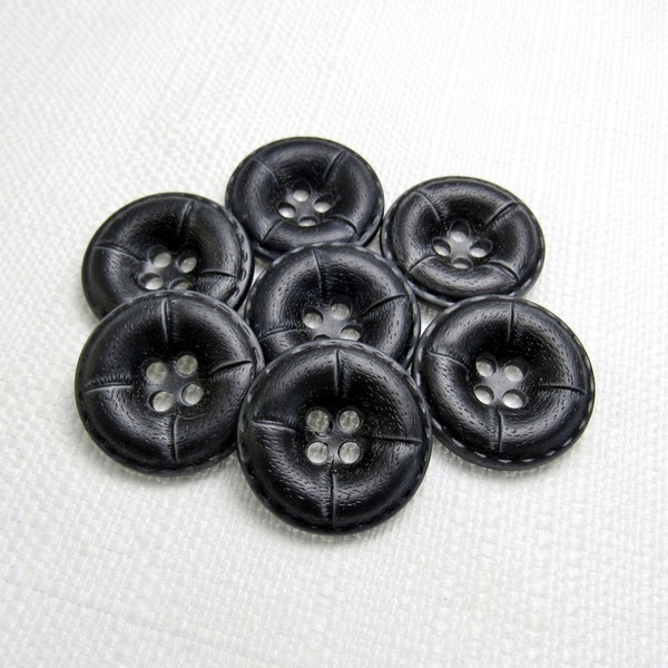 Faux Leather Buttons Etsy