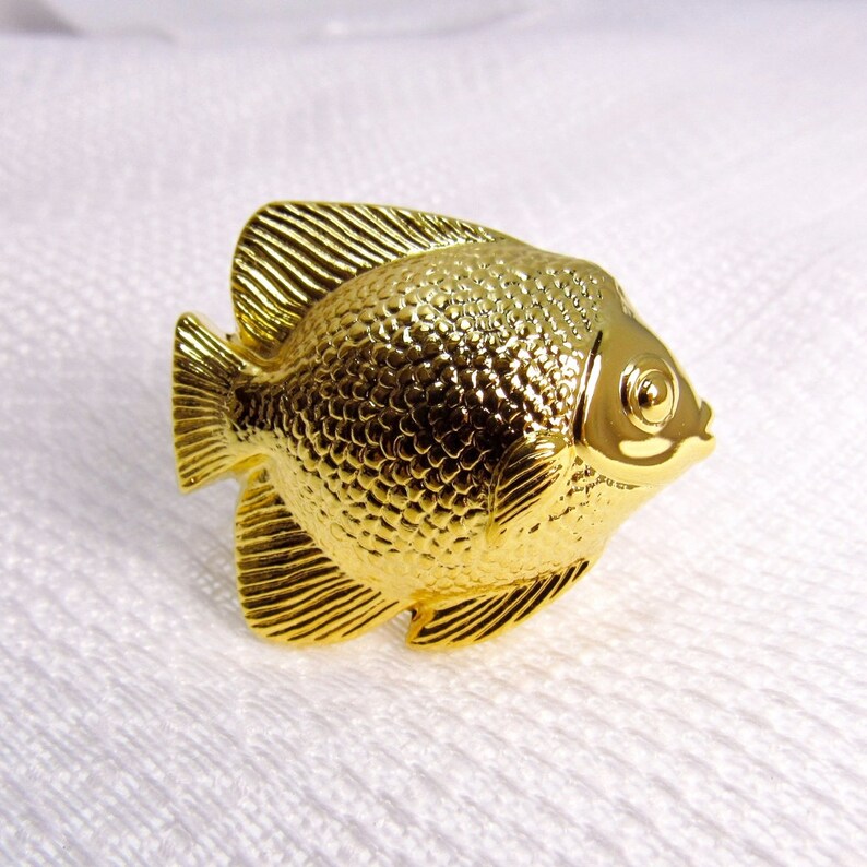 Golden Goldfish Novelty Door Drawer Knob Hardware New Etsy