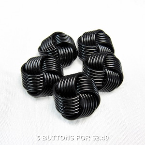 Botones de estilo infinito de 5/8 (15 mm) con torsión cuadrada • Juego de 5 botones antiguos nuevos a juego