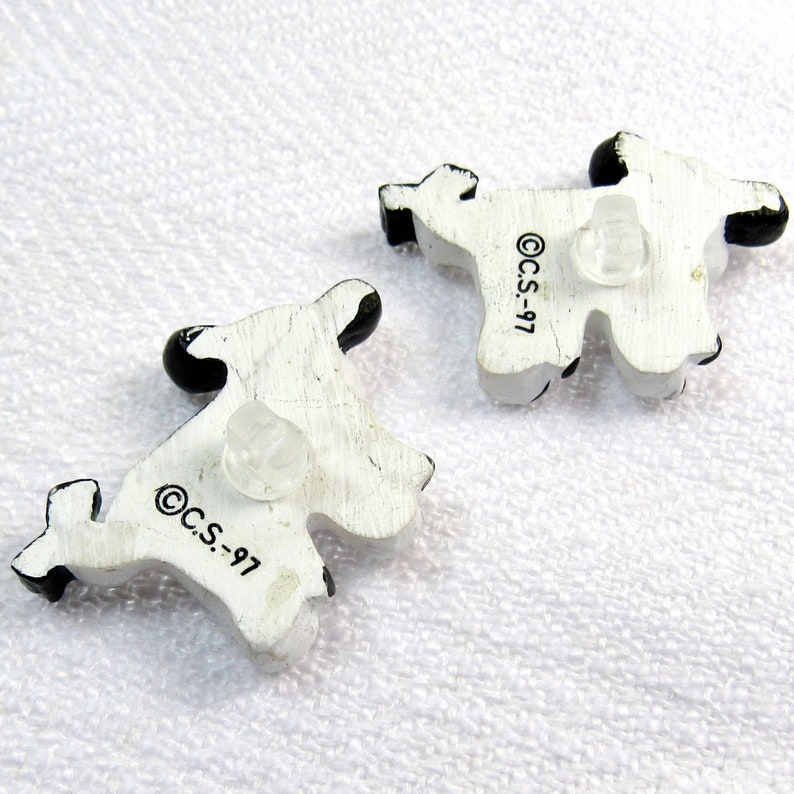 Moo Cows 1-12/4 31mm Wide x 1 25mm High Novelty Buttons Set of 2 Vintage New Old Stock Buttons image 3