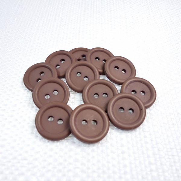 Moroccan Bazaar: 9/16" (14mm) Purple-Brown Buttons • Set of 12 New / Unused Matching Buttons