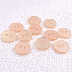 Palest Pink: 1/2 13mm Glossy Light Pink Buttons Set of 11 Vintage New Old Stock Matching Buttons image 4