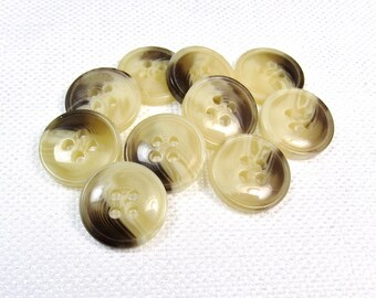 Lot De 15 Boutons Vintage Orange Pêche – Diamètre 1.1 Cm – Pour Couture, Customisation – Occasion