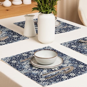 4er-Set moderne Platzsets für den Winter, Tischdekoration für die Wintertage, festliches Weihnachts-Esszubehör